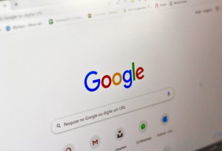 google page on screen